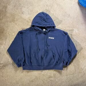 Navy Blue Pink by Victoria’s secret Zip Up Hoodie Sweatshirt